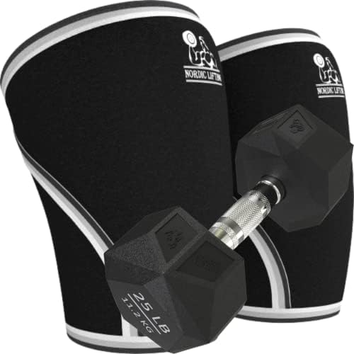 Nordic Lifting Коленете XLarge - Черен Комплект Призмата на гира с тегло 25 килограма