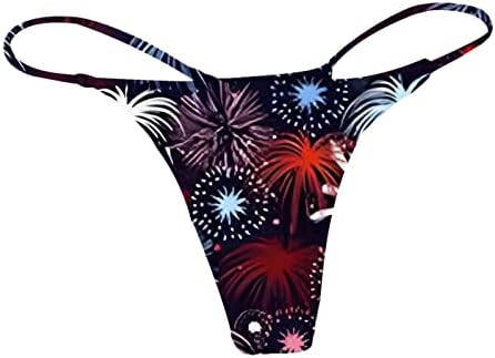 На 4 юли бельо-прашки с Флага на САЩ, Дамско Бельо Naughty for Sex, Разтеглив Бретельки, Дрехи чашки с Т-образната