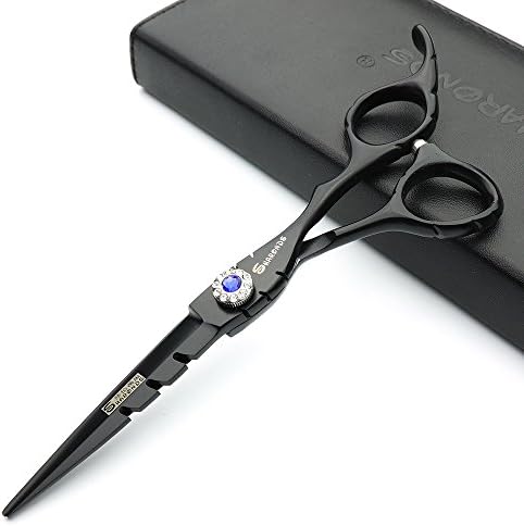 6-инчови фризьорски ножици от стомана 440C фризьорски ножици за рязане + филировочные ножица (черни) (ножици за