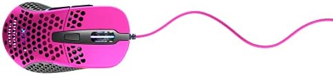 Сверхлегкая детска мишката Xtrfy M4 RGB, уникален дизайн за дясна ръка, сензор Pixart 3389, EZcord® - розов