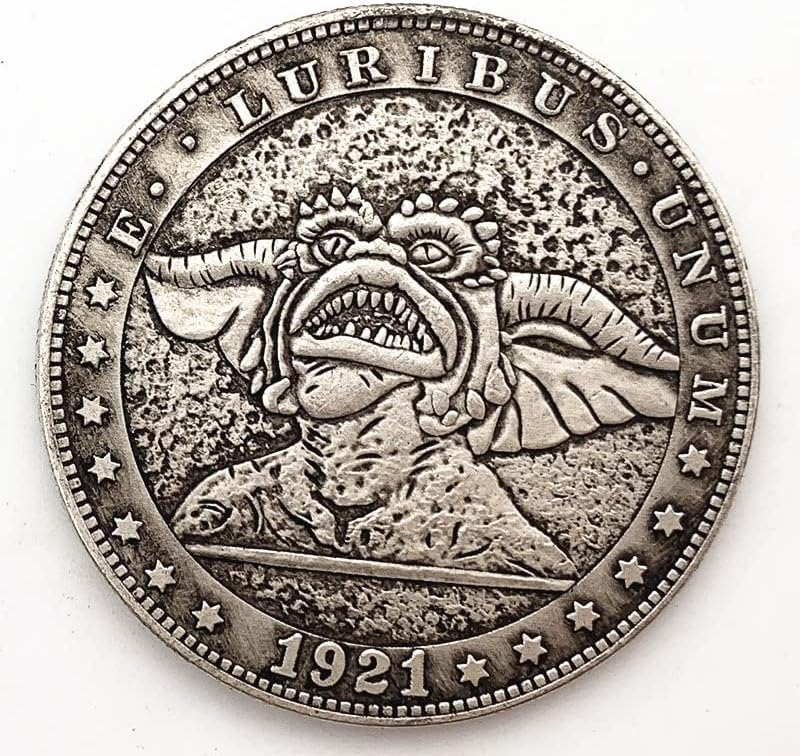 1921 Риба Старинна Сребърна Стари Медни Възпоменателни Монети, Колекционерски Монети, Медни Монети Мемориал Медал