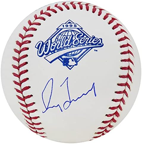 Грег Мэддукс подписа Бейзбол лого Rawlings World Series 1995 - Бейзболни топки с автографи