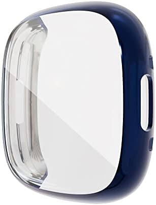 MYAPULUA Съвместим за Fitbit Versa 4 Защитен калъф за носене с леко покритие от TPU, напълно Затваряне на екрана