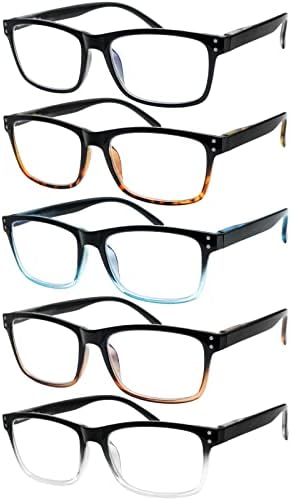 Очила за четене SIGVAN, 5 опаковки, блокиране на Синя Светлина, От напрежението на очите, белите Дробове Модерни