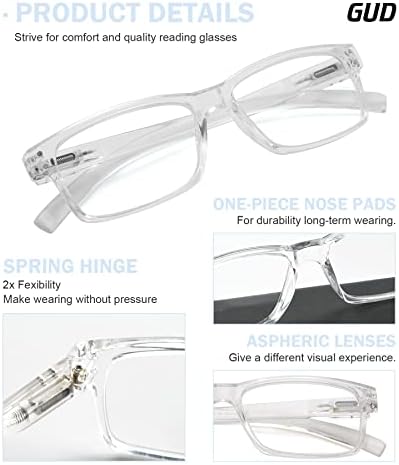 Очила за четене 5 чифта Очила за четене с пружинным тръба на шарнирна връзка Очила за четене за мъже и жени