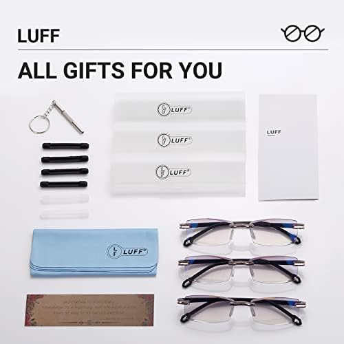 Очила за четене LUFF Hd с антисиневой диамант огранкой, без рамки от очила за четене за мъже