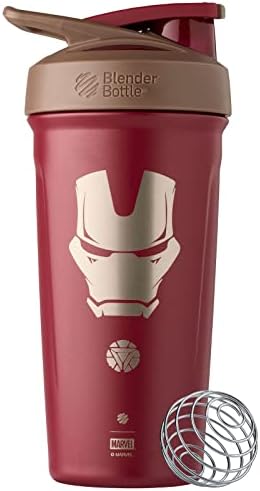 BlenderBottle Marvel Strada Shaker Cup Изолирано Бутилка за Вода от Неръждаема Стомана с Тел Размахване, 24 Грама,