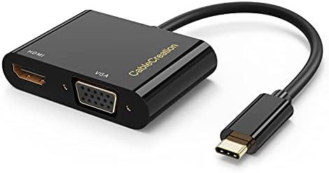 Създаване на USB кабел C-HDMI-VGA Адаптер, Тип C-VGA-C USB Адаптер Thunderbolt 3 за два монитора, който е Съвместим