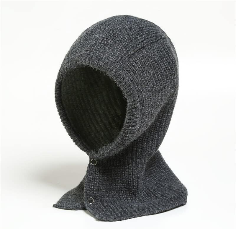 NarcNton маска за лице Шапка Открит Унисекс Шал Вязаный Кръгъл Отвор Шал Дамски Топла Зимна шапка (Цвят: 04)