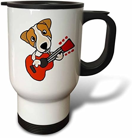 3dRose Boxer мама, пътна чаша със снимка кучешки лапи на бял фон, 14 грама