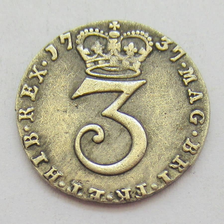 Британска Възпоменателна Монета в 3 пенса 1737, 1740 г., Копие от Чуждестранна Възпоменателни монети