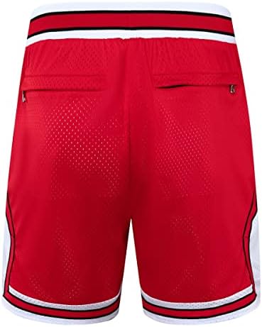 Баскетболни шорти AOPAOSP 2/3 Пакет с Джобове с цип за Мъже, Активни Спортни къси панталони