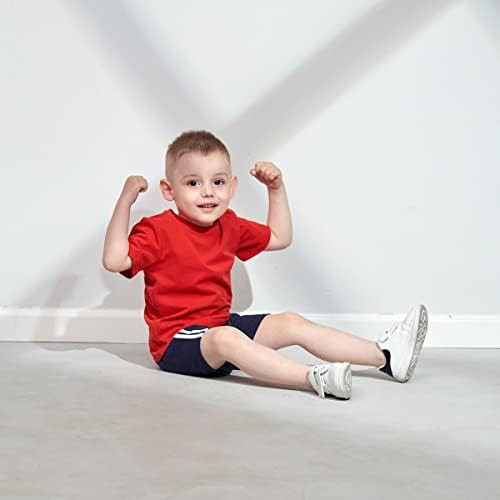 GFQLONG/ Памучни Спортни Шорти за Бягане За Малки Момчета и Момичета, на 3 опаковки, Детски Летни Ежедневните Модерни