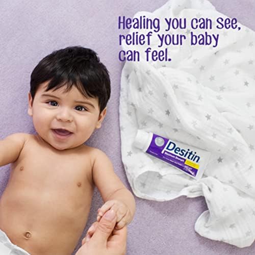 Детски крем за обриви Desitin максимална здравина с 40% оксидом цинк за лечение, облекчаване и предотвратяване на