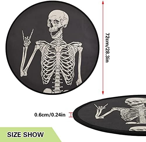 Човешки Скелет Skull2 Подложка за Коледната Елха, Водоустойчив Поставка за коледно дърво, Подложка за Тава, Килим