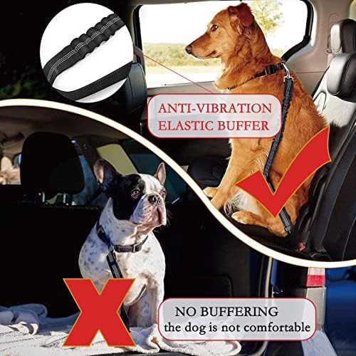 Предпазен колан за куче OYANTEN за автомобили - облегалката за глава за домашни любимци с Ударопоглъщащ бънджи и