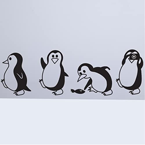 CANIGHT Декор на Детска Стая на Пингвина Трапезария Стена Карикатура Детски Стикер Залепваща Свалящ се Самодверная