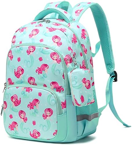 MIRLEWAIY 15,7-инчов водоустойчив Училищна чанта, Сладък Cartoony Раница За Момичета, Училищен раница с Изображение