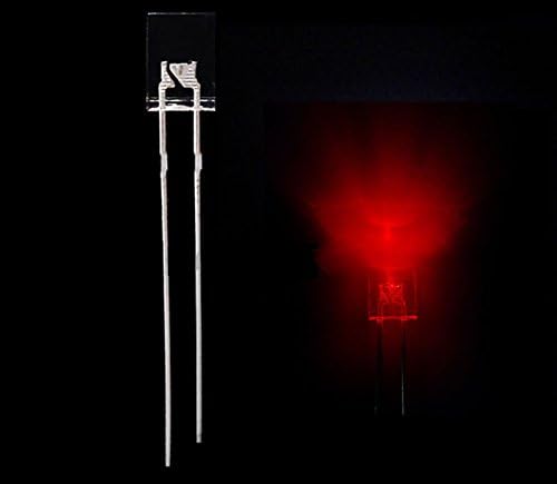 100шт 2x5x7mm червен Led Правоъгълник Вода Прозрачна Светлина LED червен