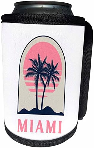 3dRose 3dRose - Розочка - Щампи за пътуване - Miami Beach Vibes - Опаковки за бутилки-охладители (cc-362270-1)