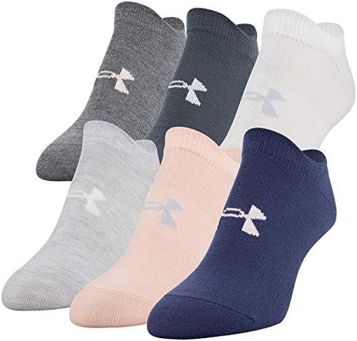 Дамски чорапи Under Armour Essential 2.0 No Show, 6 Двойки , В продуктова гама с синьо мастило , Среден размер