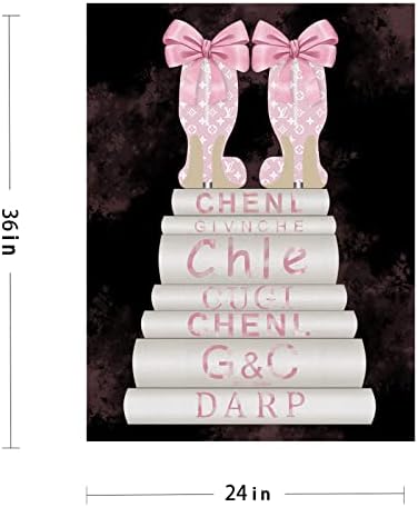 Стенно изкуство за баня, Модерен Розови Отпечатъци върху Платно, Модерен Розов цвят Стенен Декор за Момичета, Женски