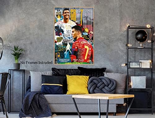Плакат NIIORTY CR7 Кристиано Роналдо, Мотивирующая Футболна Звезда, Платно, Стенно Изкуство, Футболно Спортно Стенно