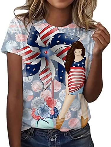 Коприна блуза голям размер, женска тениска с кръгло деколте и къс ръкав, свободна тениска с принтом, върховете голям