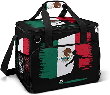 Мексикански Футболист Охладител Кутия Изолирано Запечатани Чанта за Преносим Охлаждащ Обяд Чанта на Рамото за Пикник