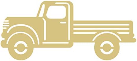 Камион Силует Незавършена Дървена Транспорт Детска Стая Начало Декор Селска Къща Врата Закачалка МДФ Форма на Платно