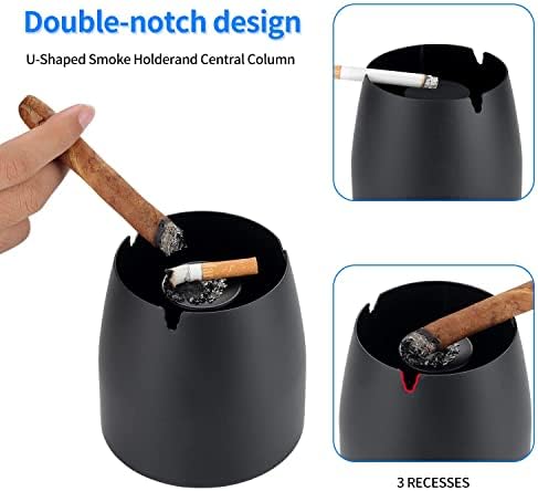 Moeput Градинска Пепелник с капак Пепелници с Капаци, За Бездимните използване на Открито, Ветрозащитное Метална