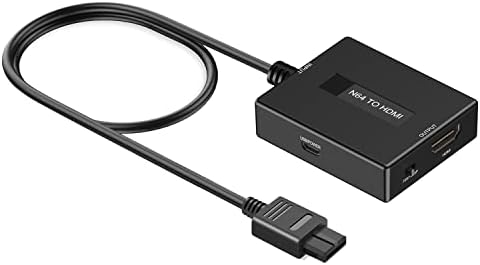 Uzifhdhi N64 към HDMI Адаптер Преобразувател с N64 към HDMI и HDTV Монитор Поддържа N64/ Game Cube/SNES
