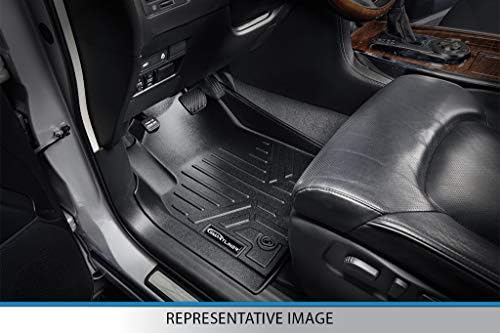 SMARTLINER Custom Fit Подови постелки 2-ред комплект обшивки Черен Съвместима с 2017-2020 е Съвместим с Ford Fusion